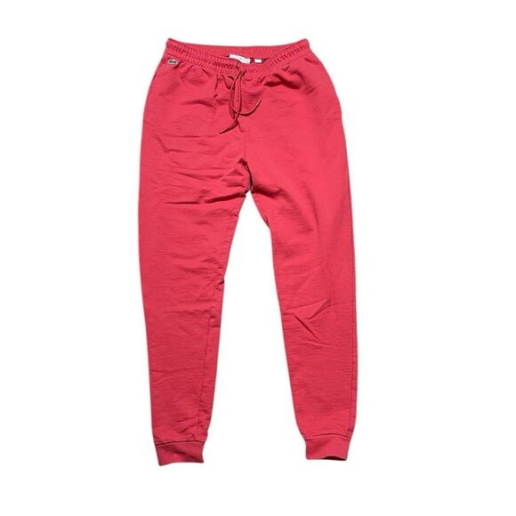 LACOSTE SPORT Women's Tennis Fleece Sweatpants Red Size 4 / Size XS - Picture 5 of 9